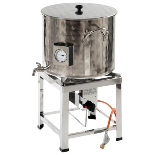 Set Edelstahlhockerkocher mit Topf 50Ltr.